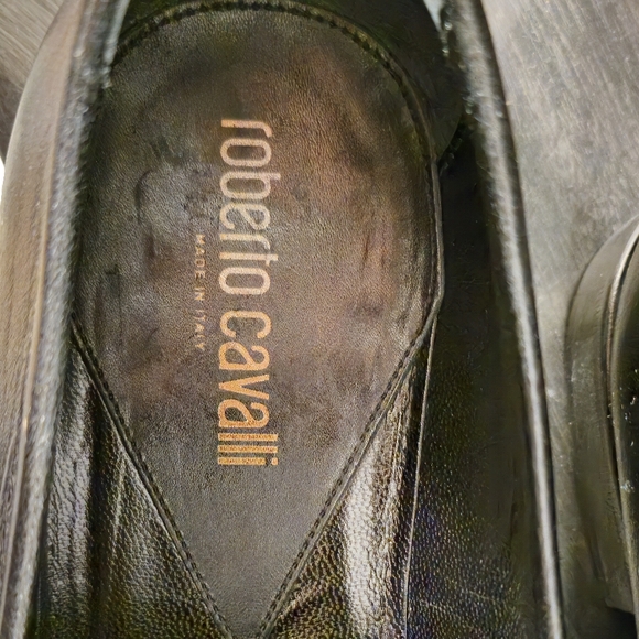 Roberto Cavalli Monogram black loafers men size 43 EU. - Picture 2 of 7